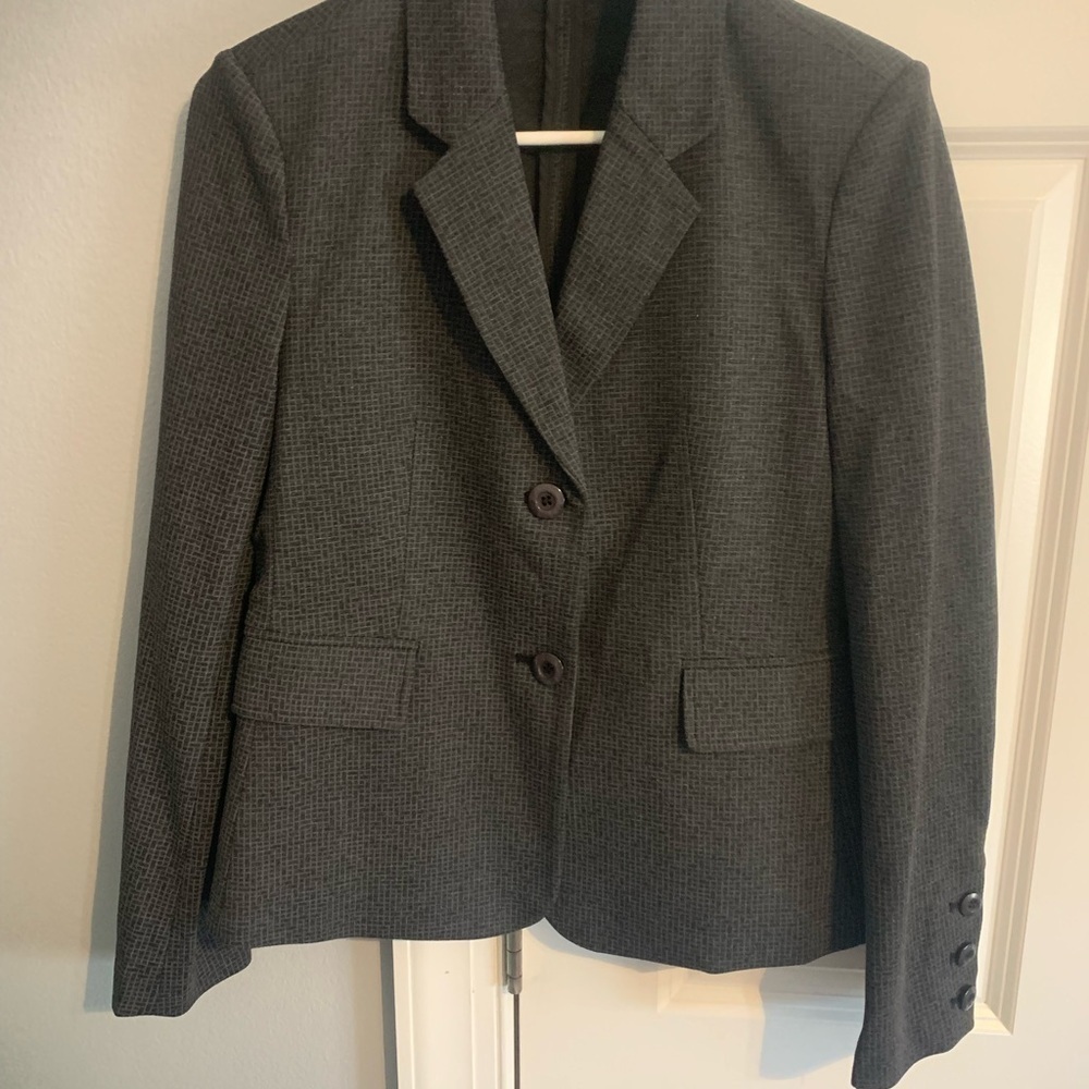 Amanda & Chelsea Gray Blazer Structured Suit Jacket